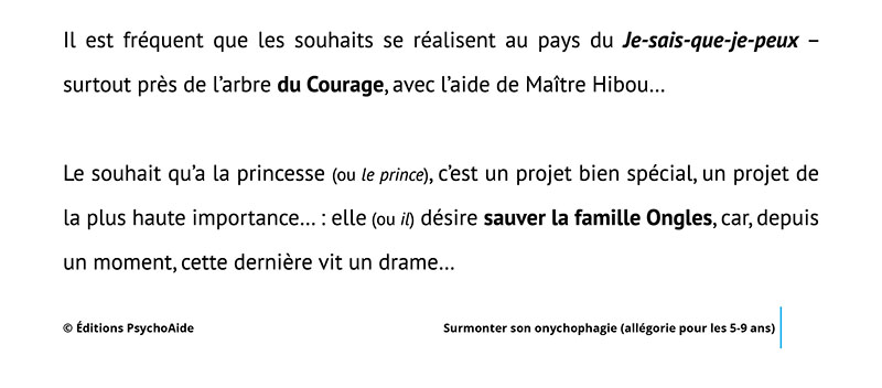 Script Hypnotique Surmonter Son Onychophagie Allégorie Pour Les 5 9 Ans